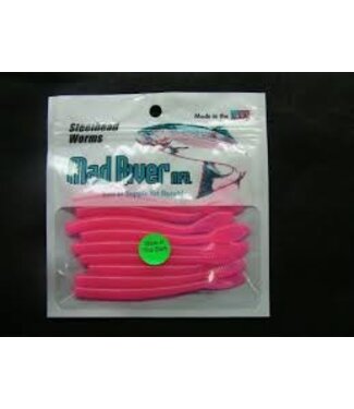 MAD RIVER MANUFACTURING MAD RIVER STEELHEAD WORMS BUBBLE GUM 3"