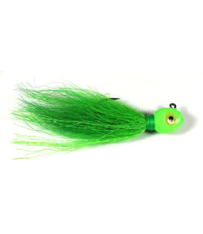 Challenger Lures CHALLENGER BUCKTAIL JIG 1/8oz GLOW GREEN