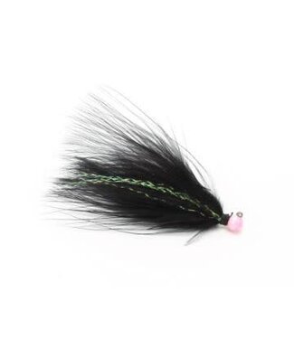 Challenger Lures CHALLENGER MARABOU JIG 1/64oz PINK HEAD /BLACK BODY /FLASH