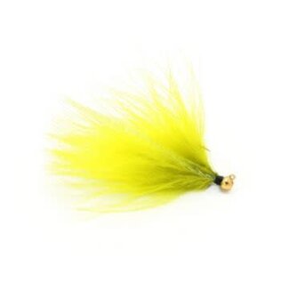 Challenger Lures CHALLENGER MARABOU JIG 1/64oz GOLD HEAD /OLIVE BODY /FLASH