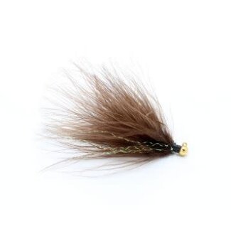 Challenger Lures CHALLENGER MARABOU JIG 1/64oz GOLD HEAD /BROWN BODY /FLASH
