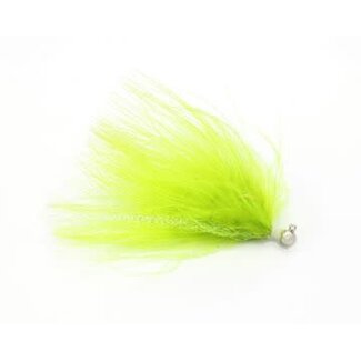 CHALLENGER MARABOU JIG 1/64oz NICKEL HEAD /CHART BODY /FLASH