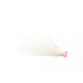 Challenger Lures CHALLENGER MARABOU JIG 1/64oz PINK HEAD /WHITE BODY /FLASH