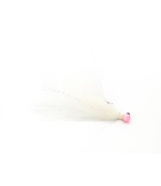 Challenger Lures CHALLENGER MARABOU JIG 1/64oz PINK HEAD /WHITE BODY /FLASH