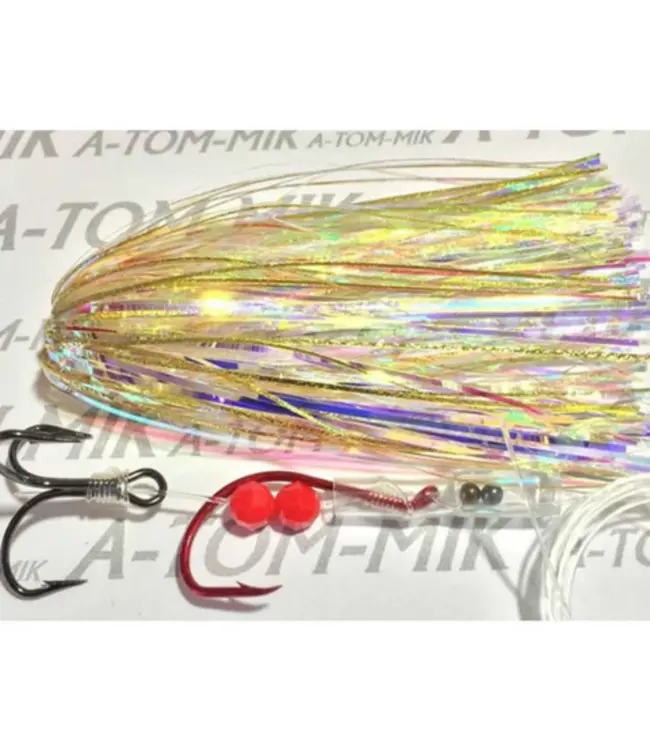 A-TOM-MIK MFG. T-002 A-TOM-MIK TOURNAMENT SERIES TROLLING FLY  GOLD CLOWN