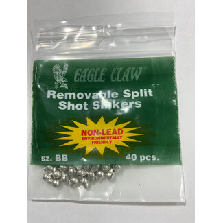 Eagle Claw EAGLE CLAW SZ-BB NON-LEAD REMOVABLE SPLIT-SHOT SINKERS  40/BAG
