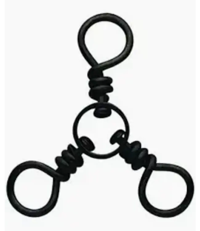 Eagle Claw EAGLE CLAW 3-WAY SWIVEL-4  BLACK 12PK