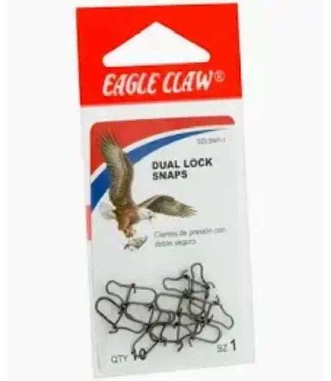 Eagle Claw EAGLE CLAW DUAL LOCK SNAPS-1  BLACK 10PK