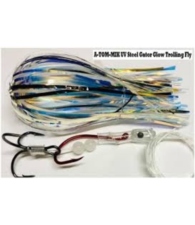 A-TOM-MIK MFG. T-436X  A-TOM-MIK TOURNAMENT SERIES TROLLING FLY STEEL GATOR GLOW