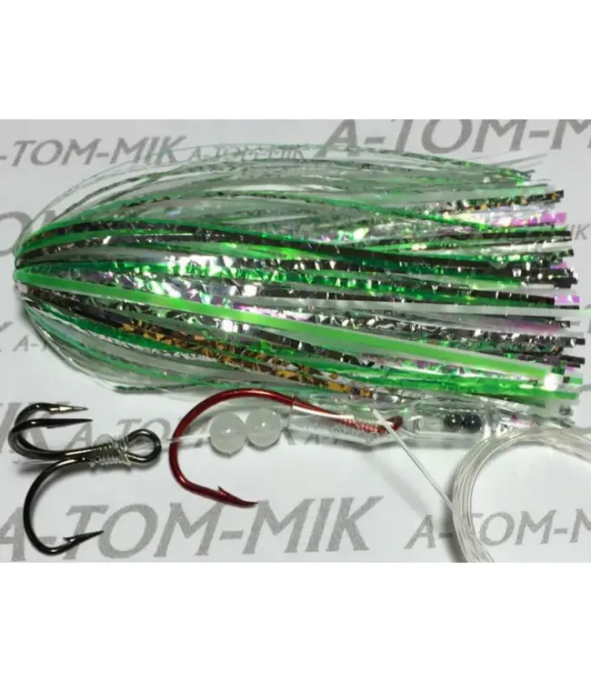 A-TOM-MIK MFG. T-135  A-TOM-MIK TOURNAMENT SERIES TROLLING FLY SWEET PEA GLOW