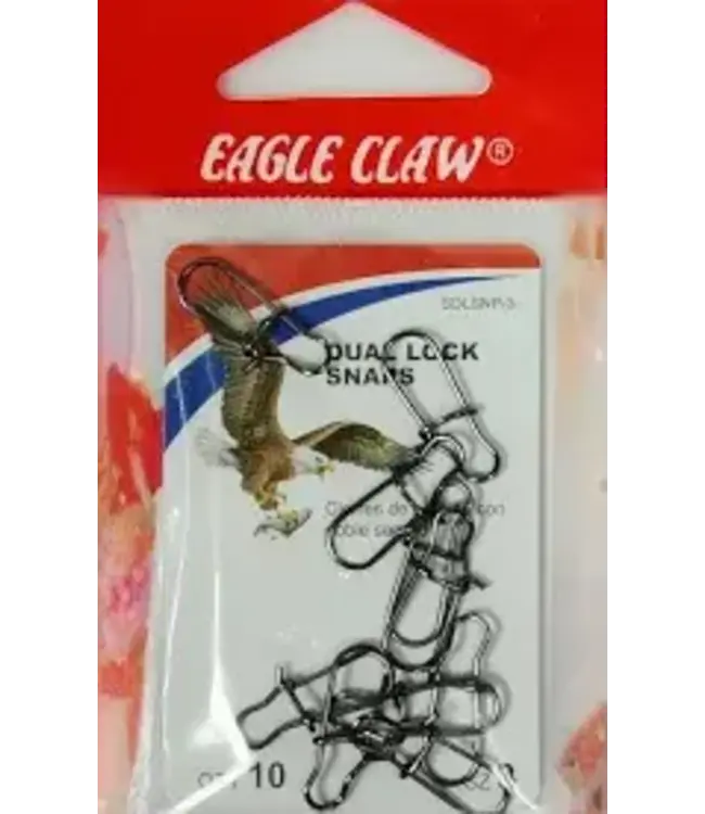 Eagle Claw EAGLE CLAW DUAL LOCK SNAPS-4  BLACK 10PK