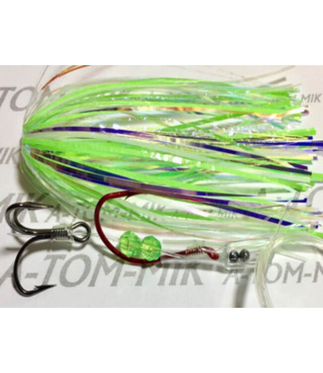 (T-186) A-TOM-MIK TOURNAMENT SERIES TROLLING FLY UV GREEN GLOW