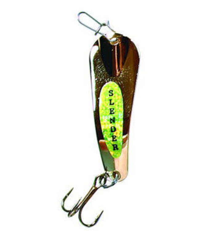 CUSTOM JIGS & SPINS INC. CUSTOM JIGS SLENDER SPOON 1/16OZ SILVER/LIME