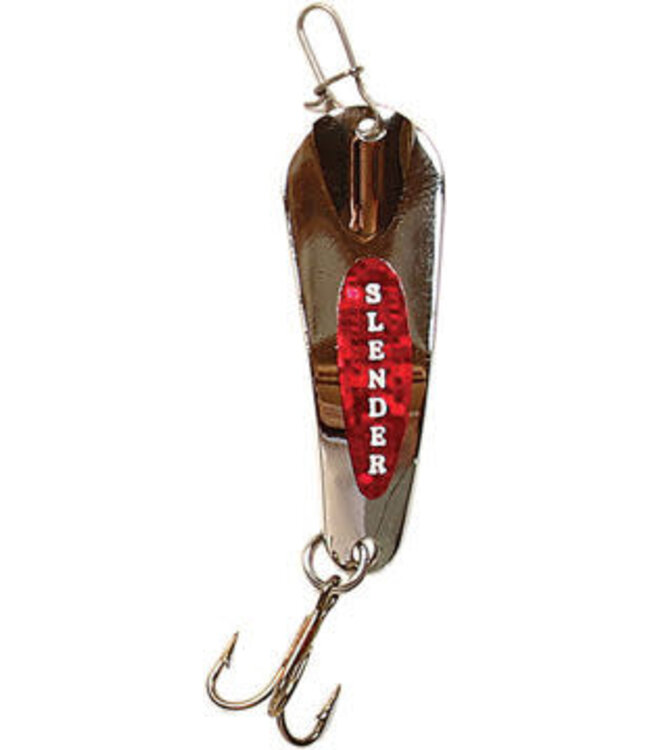 CUSTOM JIGS & SPINS INC. CUSTOM JIGS SLENDER SPOON 1/8OZ SILVER/RED