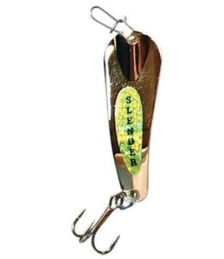 CUSTOM JIGS & SPINS INC. CUSTOM JIGS SLENDER SPOON 1/4OZ SILVER/CHARTREUSE