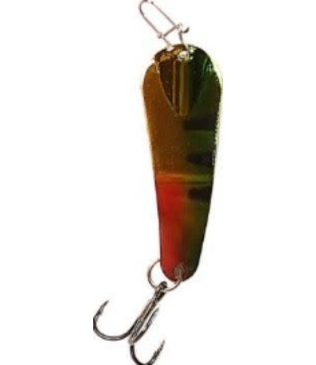 CUSTOM JIGS & SPINS INC. CUSTOM JIGS PRO SLENDER SPOON 5/16OZ GOLD/SOUR APPLE TIGER