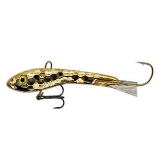 Moonshine Lures MOONSHINE SHIVER MINNOW SZ 2 HAMMERED GOLD