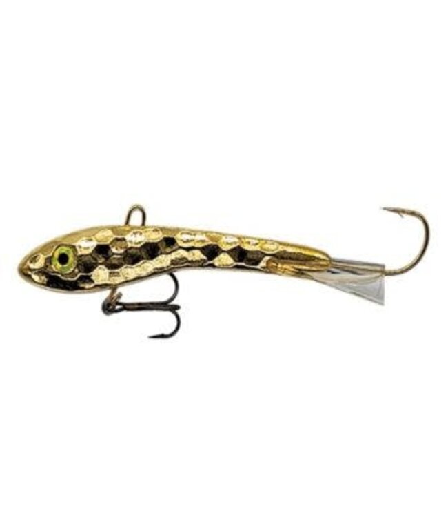 Moonshine Lures MOONSHINE SHIVER MINNOW SZ 2 HAMMERED GOLD