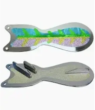 DREAMWEAVER LURE COMPANY DREAMWEAVER SPIN DOCTOR FLASHER 10" CHROME BLUE STUD SD70960L-10