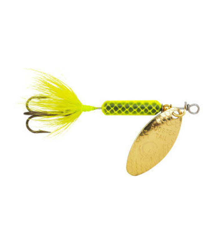 YAKIMA BAIT COMPANY YAKIMA ROOSTERTAIL 1/16 OZ. CHARTREUSE/SILVER