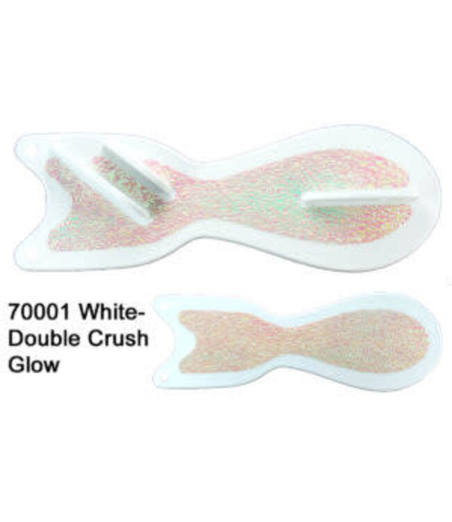 DREAMWEAVER LURE COMPANY (SD70001-8) DREAMWEAVER SPIN DOCTOR FLASHER 8" WHITE DOUBLE CRUSH
