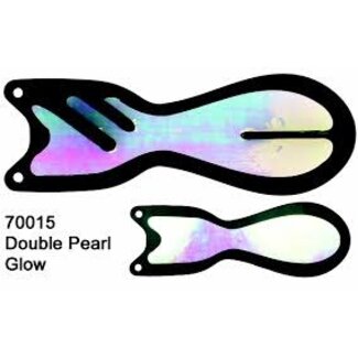 DREAMWEAVER LURE COMPANY DREAMWEAVER SPIN DOCTOR FLASHER 8" BLACK/DOUBLE PEARL GLOW (SD70015-8)