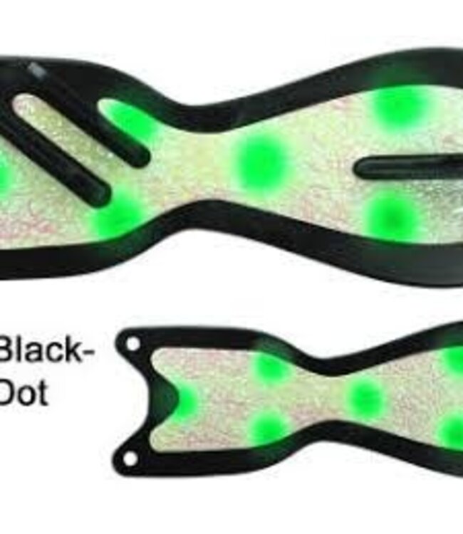 (SD70040-8) DREAMWEAVER 8" SPIN DOCTOR - BLACK/GREEN DOT