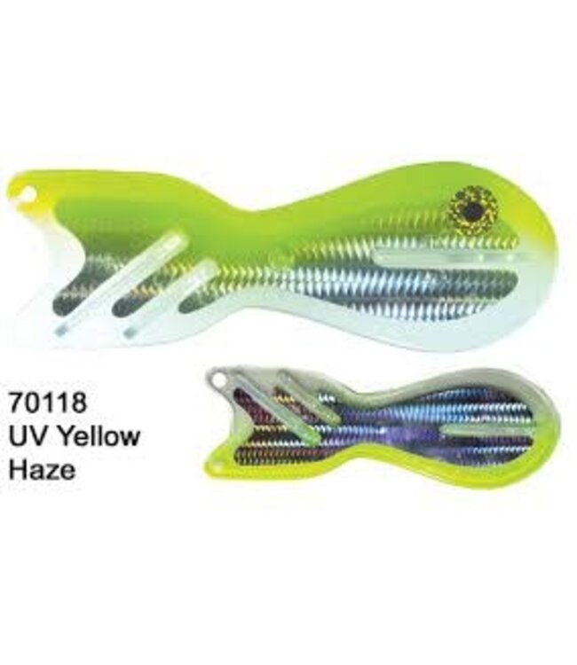 (SD70118-8) DREAMWEAVER SPIN DOCTOR FLASHER 8" UV YELLOW HAZE