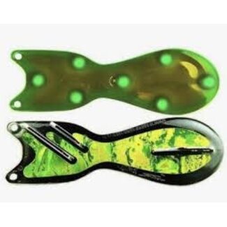 DREAMWEAVER LURE COMPANY DREAMWEAVER SPIN DOCTOR FLASHER 8" GREEN NUCLEAR (SD70137-8)
