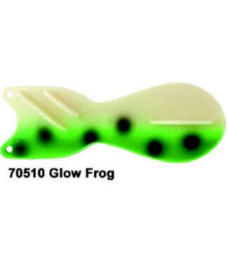 DREAMWEAVER LURE COMPANY DREAMWEAVER SPIN DOCTOR FLASHER 10" TWO FACE GLOW FROG (SD70506L-10)