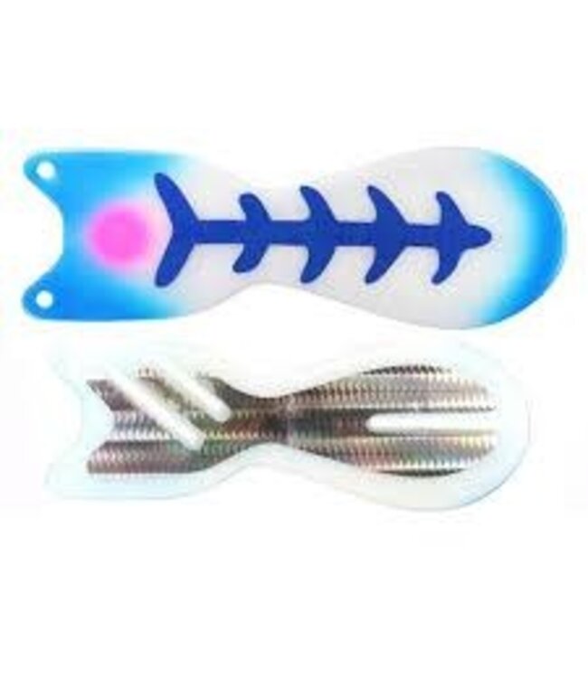 DREAMWEAVER LURE COMPANY (SD70531-8) DREAMWEAVER SPIN DOCTOR FLASHER 8" S.G. UV BLUE JEANS