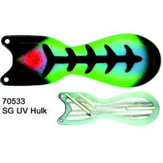 DREAMWEAVER LURE COMPANY DREAMWEAVER SPIN DOCTOR FLASHER 8" S.G. UV HULK (SD70533-8)