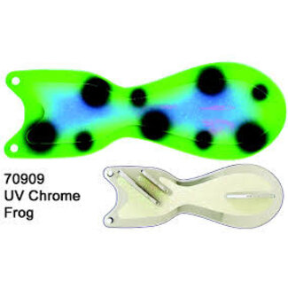 DREAMWEAVER LURE COMPANY DREAMWEAVER SPIN DOCTOR FLASHER 8" UV CHROME FROG (SD70909-8)
