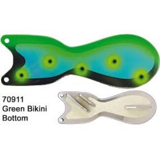 DREAMWEAVER LURE COMPANY DREAMWEAVER SPIN DOCTOR FLASHER 8" GREEN BIKINI BOTTOM (SD70911-8)