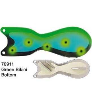 DREAMWEAVER LURE COMPANY DREAMWEAVER SPIN DOCTOR FLASHER 8" GREEN BIKINI BOTTOM (SD70911-8)