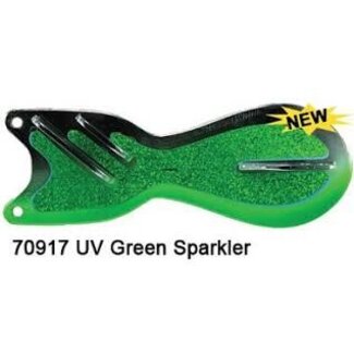 DREAMWEAVER LURE COMPANY DREAMWEAVER SPIN DOCTOR FLASHER 8" UV GREEN SPARKLE (SD70917-8)