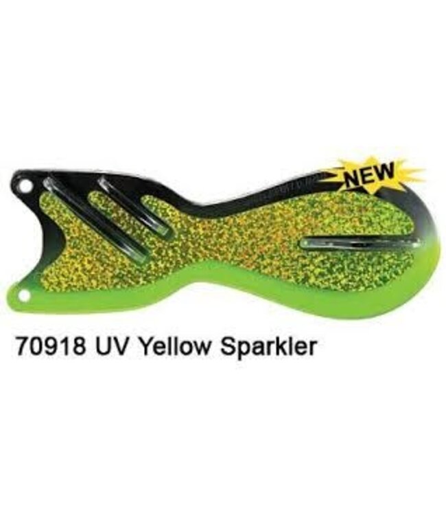 (SD70918L-10) DREAMWEAVER SPIN DOCTOR FLASHER 10" UV YELLOW SPARKLER