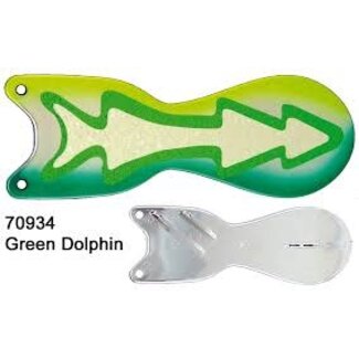 DREAMWEAVER LURE COMPANY DREAMWEAVER SPIN DOCTOR FLASHER 10" GREEN DOLPHIN (SD70934L-10)