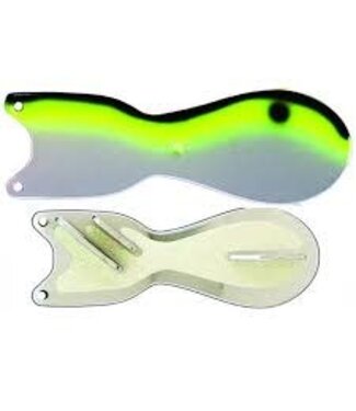 DREAMWEAVER LURE COMPANY DREAMWEAVER SPIN DOCTOR FLASHER 8" CHROME YELLOW GATOR (SD70946-8)