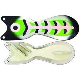 DREAMWEAVER LURE COMPANY DREAMWEAVER SPIN DOCTOR FLASHER 8" CHROME BLACK UV (SD70947-8)