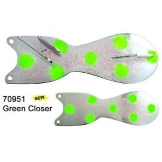 DREAMWEAVER LURE COMPANY DREAMWEAVER SPIN DOCTOR FLASHER 8" GREEN CLOSER (SD70951-8)
