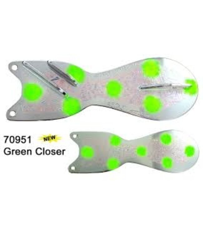 DREAMWEAVER LURE COMPANY (SD70951-8) DREAMWEAVER SPIN DOCTOR FLASHER 8" GREEN CLOSER