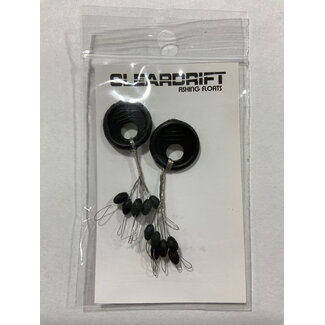 CLEARDRIFT CLEARDRIFT FLOATS BLACK BOBBER STOPPERS 12PK