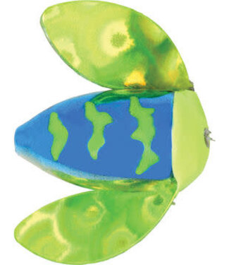 YAKIMA BAIT COMPANY Rigged Spin-N-Glow 2/0 Treble- Met blue/ Chart Tiger