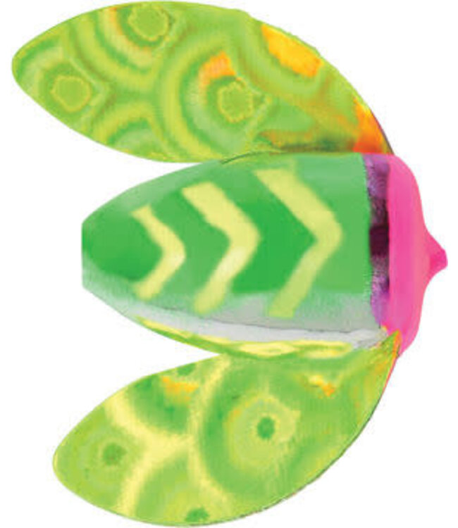 YAKIMA BAIT COMPANY Rigged Spin-N-Glow 2/0 Treble- Metallic lime/ pink tiger