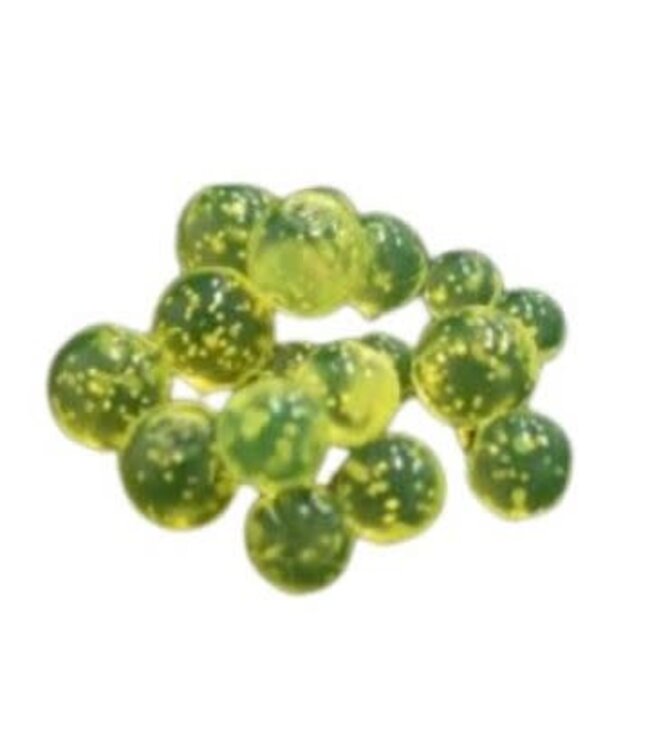 Death Roe DEATH ROE SCENTED SOFT EGG CHAINS 1/2" ULTRA CHARTREUSE/FLAKE SERIES