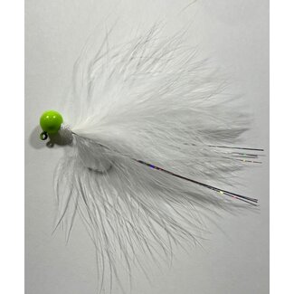 LANDFISH CUSTOM TACKLE LANDFISH CUSTOM TACKLE WHITE W/CHARTREUSE HEAD