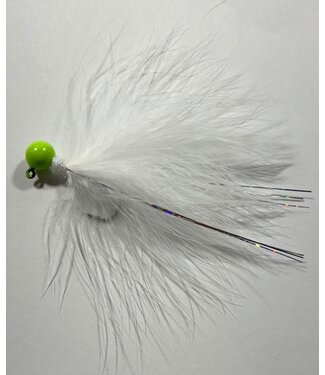 LANDFISH CUSTOM TACKLE LANDFISH CUSTOM TACKLE WHITE W/CHARTREUSE HEAD