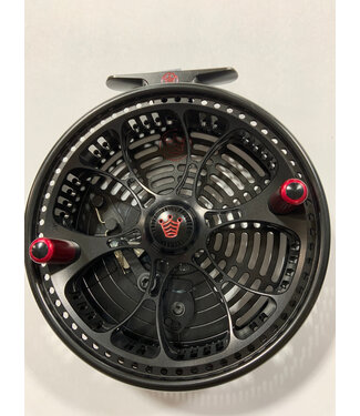 Kingpin KINGPIN ZEPPELIN AERO 5.0 SERIES CENTERPIN REEL BLACK w/ RED HANDLES  RED FILL