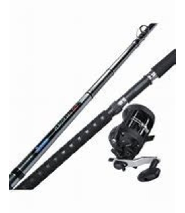 OKUMA FISHING TACKLE CORP. COMBO: OKUMA CLASSIC PRO GLT DOWNRIGGER ROD 7'6"2PC / OKUMA MAGDA MA 20 DX w/MONO